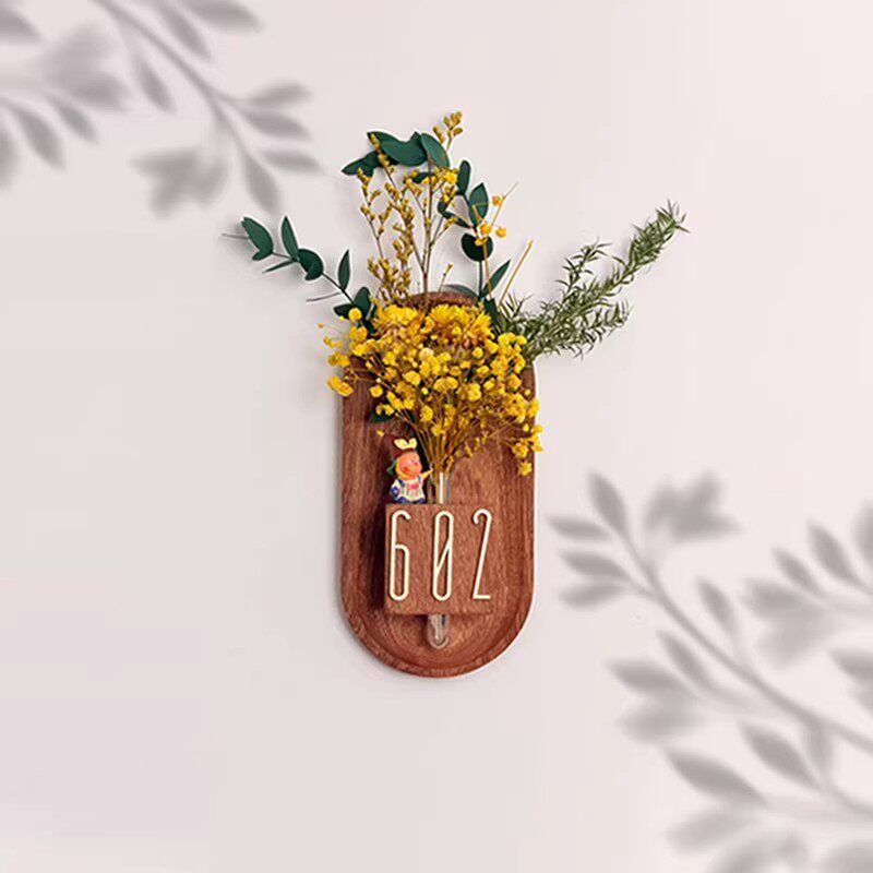 星星人萌粒入户门牌号定制定做高级感插花diy材料仿真花固定神器