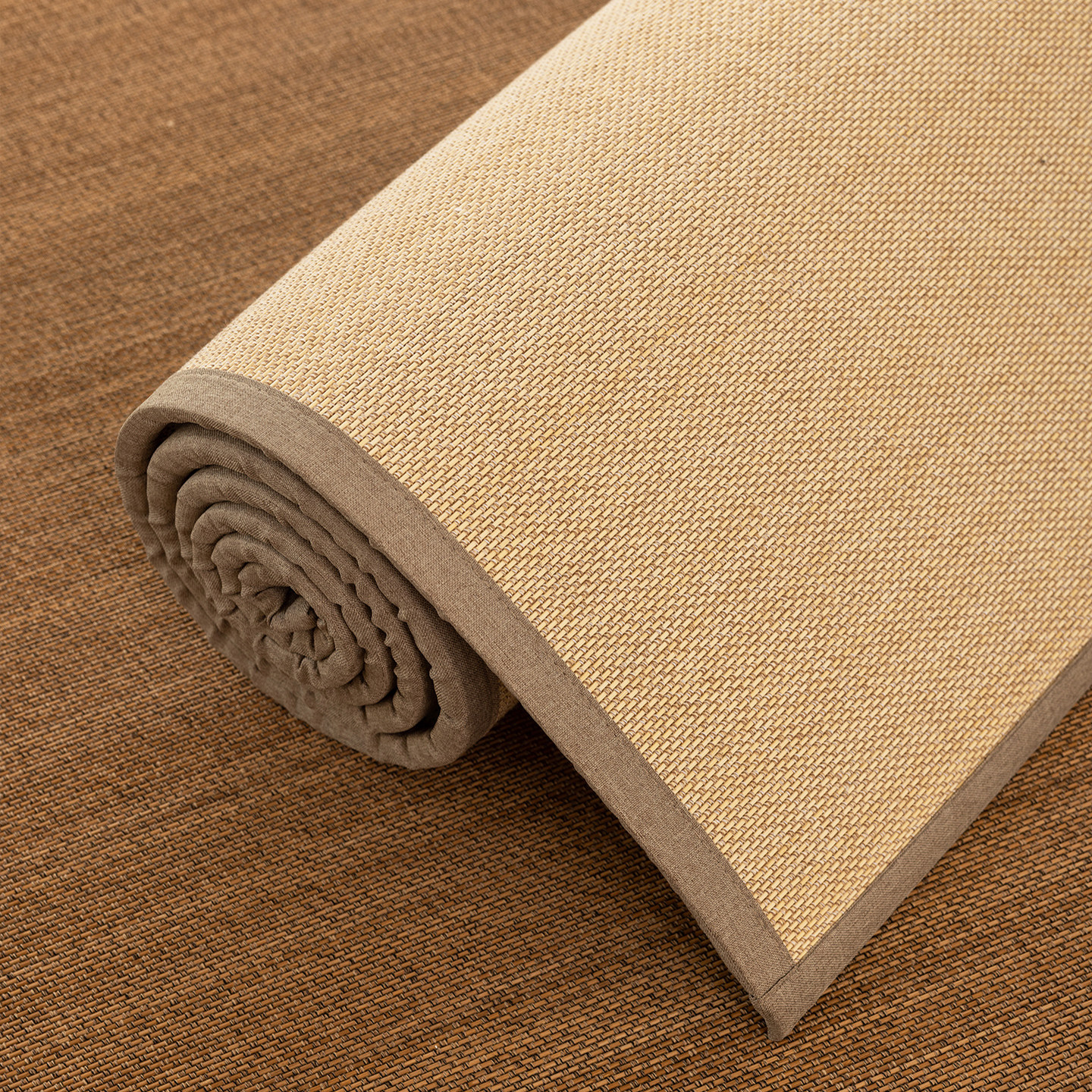 竹编地垫日式加厚客厅榻榻米垫阳台飘窗垫子打坐地台垫茶室地毯垫