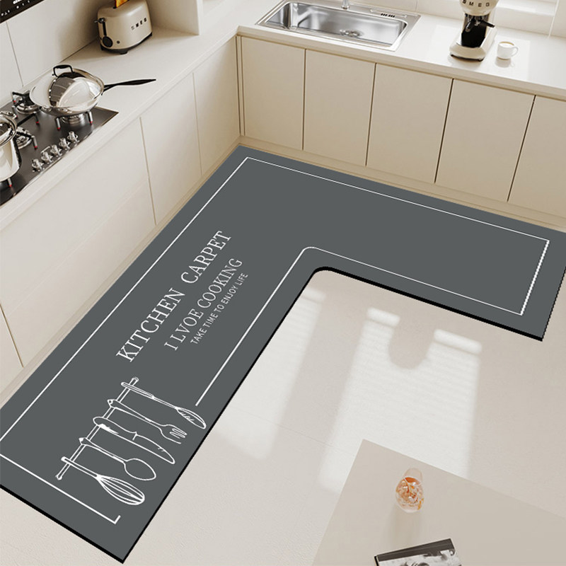 L型厨房专用地垫防滑防油污2026新款高级硅藻泥吸水吸油耐脏脚垫