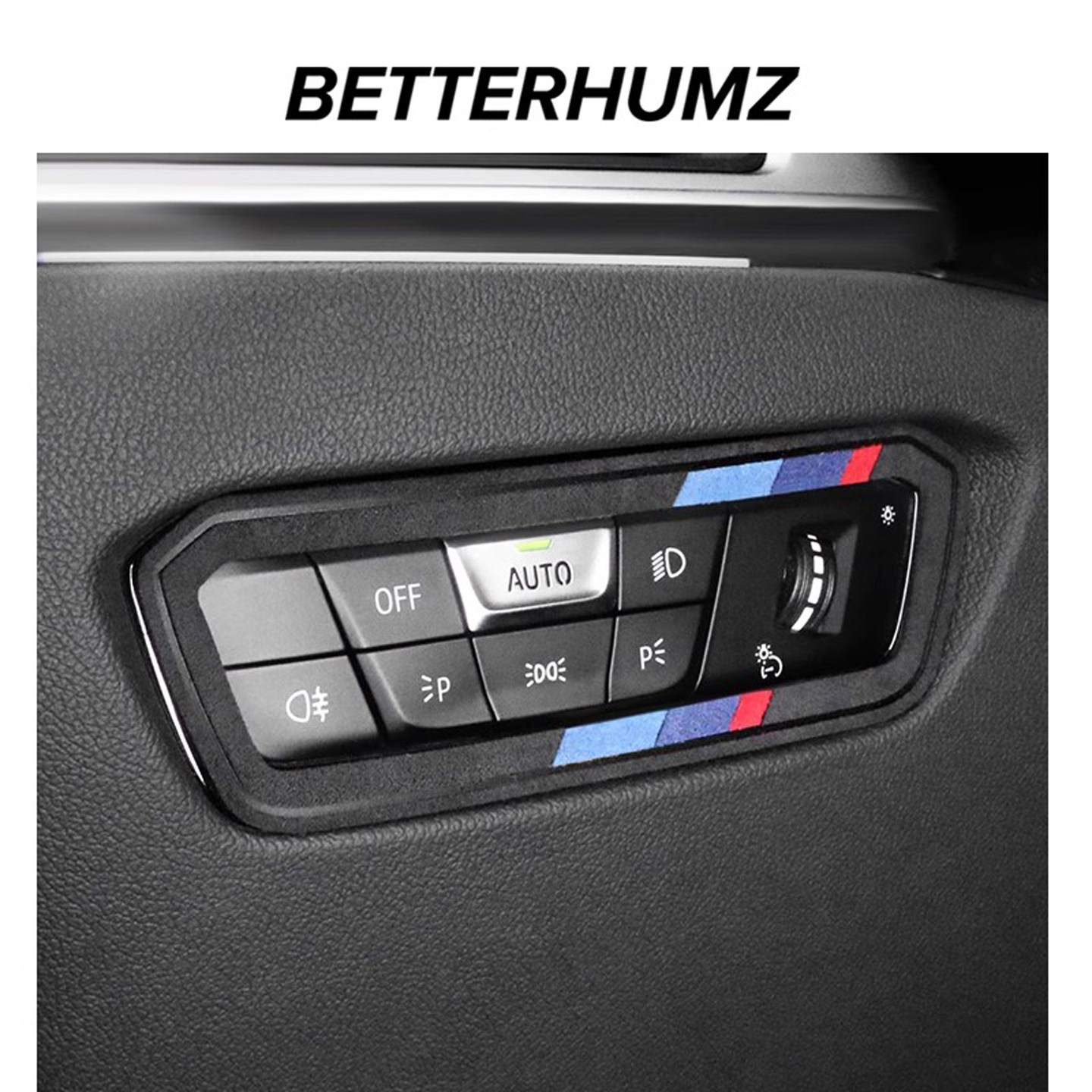 适用宝马新3系改装大灯开关框贴