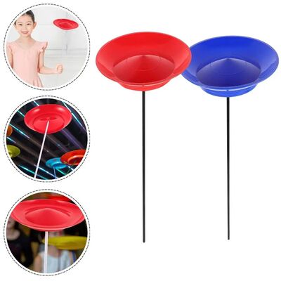 Colorful Juggling Spinning Plates with Sticks Training Enter
