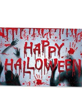 Halloween decoration background cloth blood hand cloth万圣节