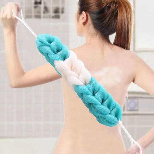 1pc Colour Block Bath Balls Mesh Foaming Sponge Bath Strips