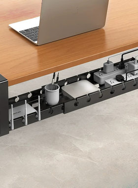Undertable cable rack with no drilling and thickened plug-in