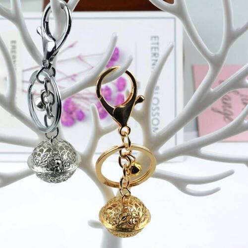 Creative Hollow Bell Metal Keychain DIY Bag Decoration Penda