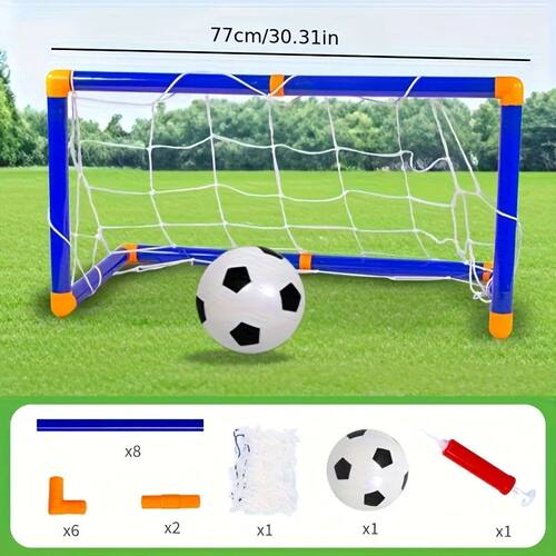 Indoor Mini Toy Soccer Goal Set with Ball and Net, Suitable