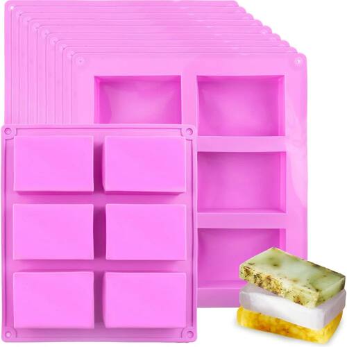 6-grid rectangular square cake silicone baking mold, handmad