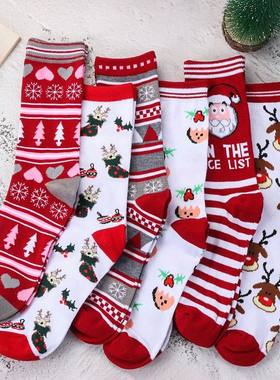 1 Pair Unisex Christmas Socks Santa Claus For Man Woman Lady
