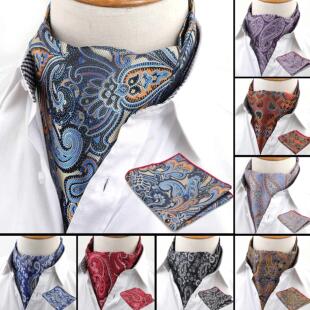 Pocket Square Hankerchief Necktie Cravat Formal Men Set