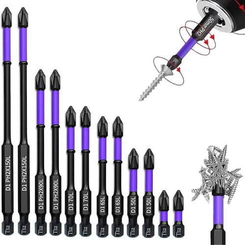 6pcs Magnetic D1 Anti-shock Batch Head High Hardness Non-Sli