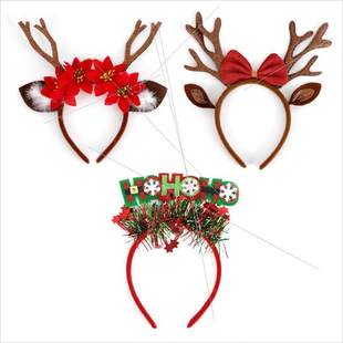 Christmas headband antler headband hair clip headband头箍