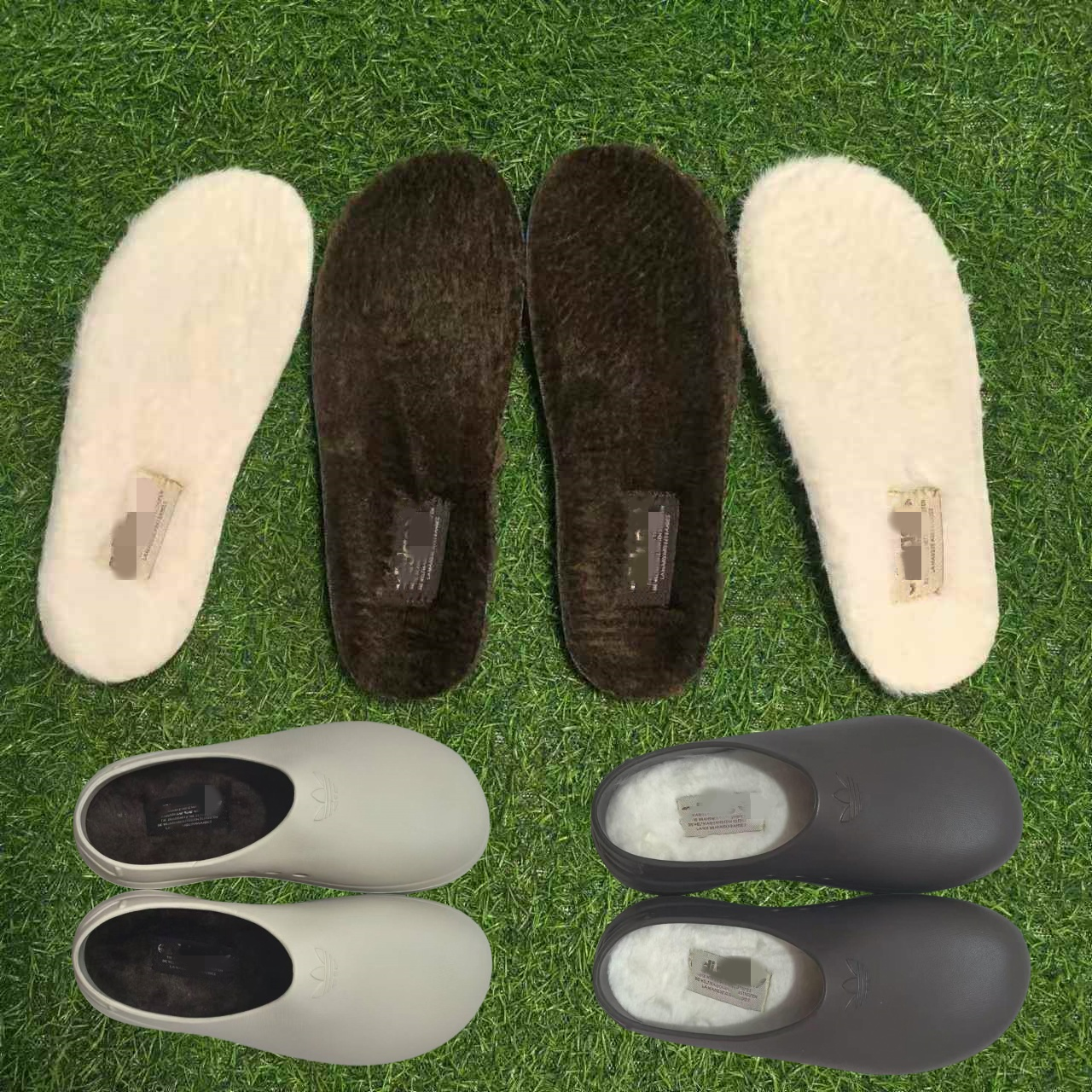 穆勒厨师鞋鞋垫加绒加毛男女专用原装透气加厚保暖踩屎感替换冬季