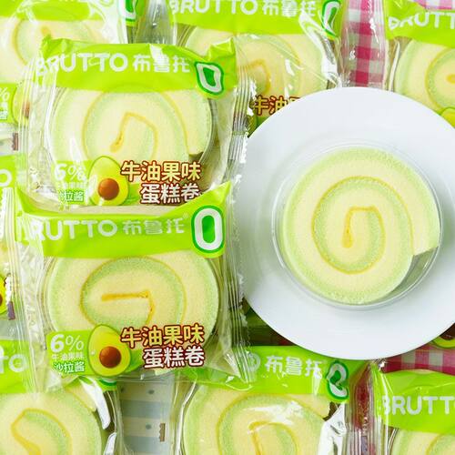 480g布鲁托牛油果味蛋糕卷瑞士卷
