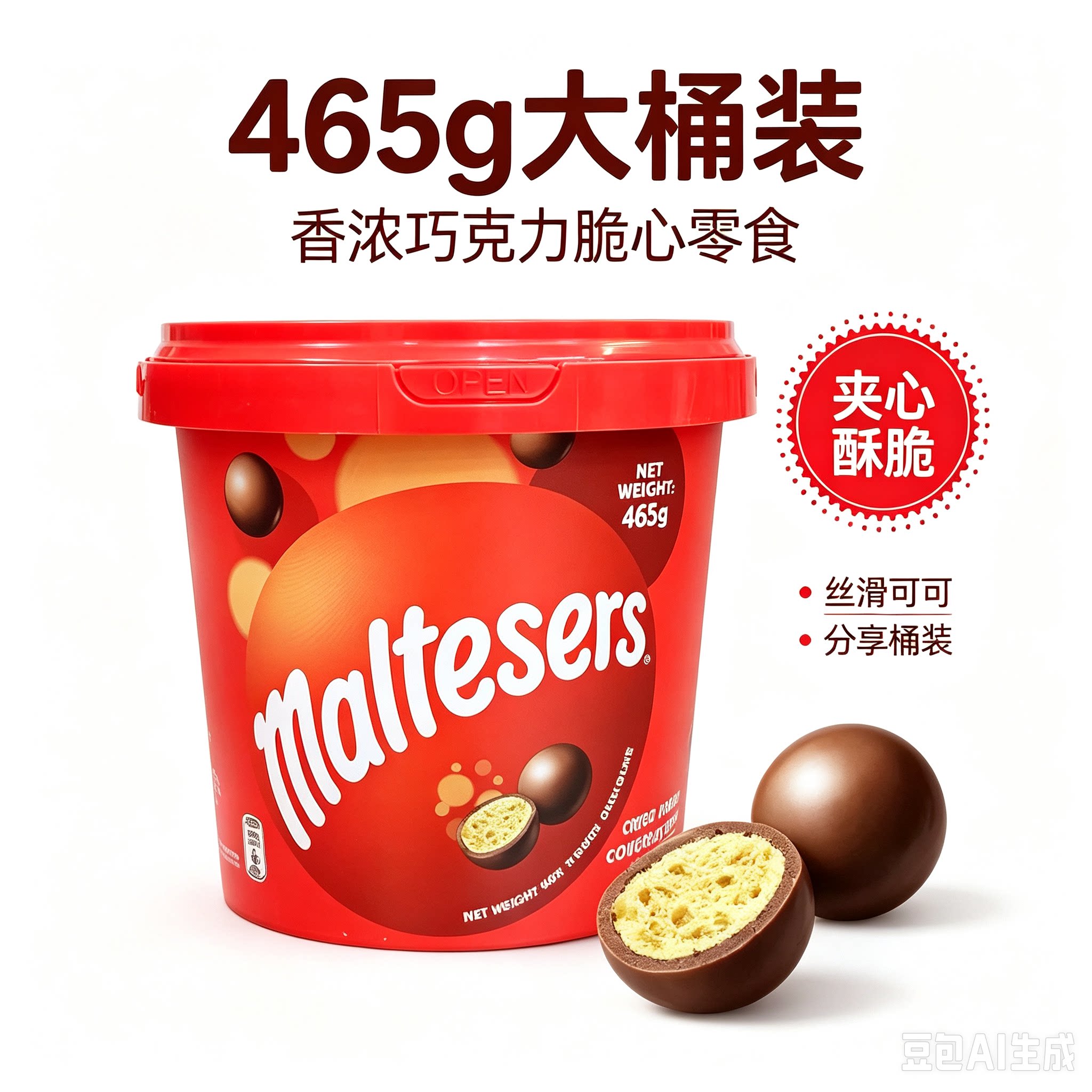 澳洲进口麦提莎脆心巧克力465g图片