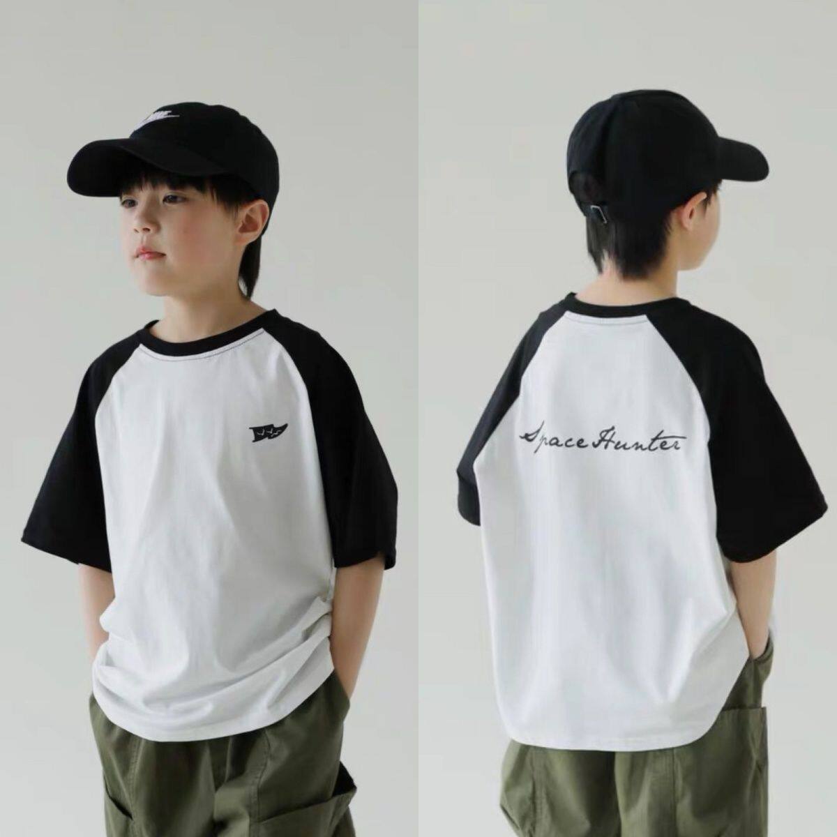 2025新款儿童纯棉中大童夏装女童上衣童装男童宽松短袖T恤夏季