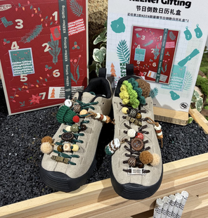 diy鞋带圣诞装饰串珠科恩登山鞋亚克力大孔珠子keen混款隔珠配件