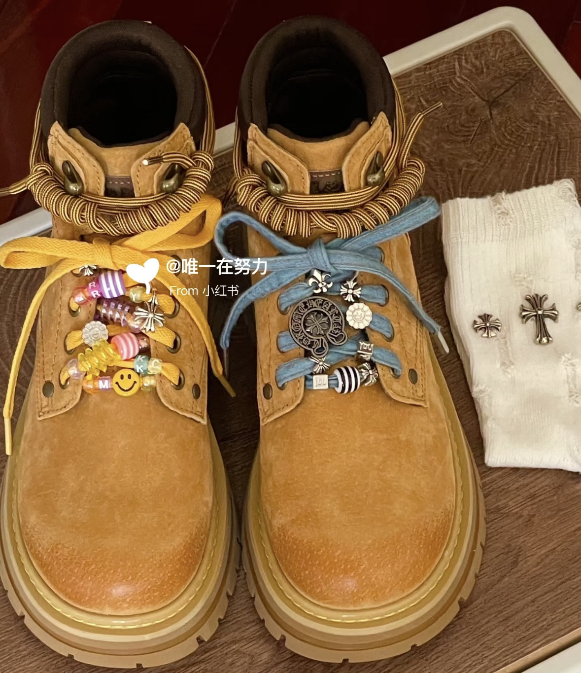 银色串珠配饰适配踢不烂timberland大黄靴雪地靴珠子鞋扣diy配件
