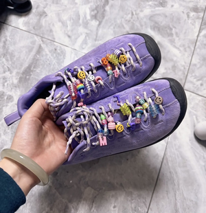 点点圆形原装鞋带适配科恩keen鞋带jasper红色紫色串珠配饰鞋装饰