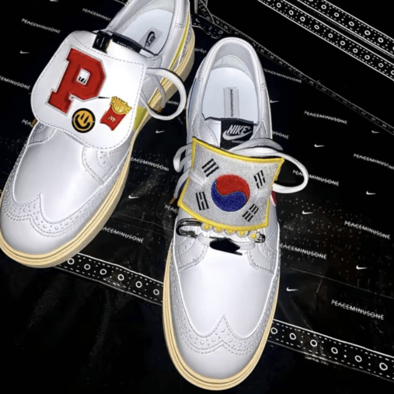 适配PEACEMINUSONE Nike Kwondo1权志龙3.0小雏菊DIY布贴配件配饰图片