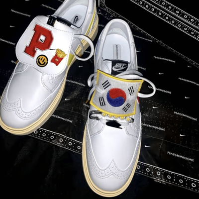 适配PEACEMINUSONE Nike Kwondo1权志龙3.0小雏菊DIY布贴配件配饰