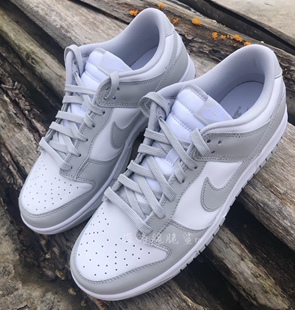 适配Nike Dunk Low Grey Fog复古低帮板鞋灰白非原装鞋带双层鞋绳