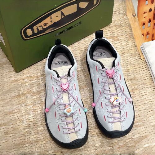 适用于keen科恩DIY黄色弹力绳圆鞋带装饰爱心松紧调节扣彩色串珠