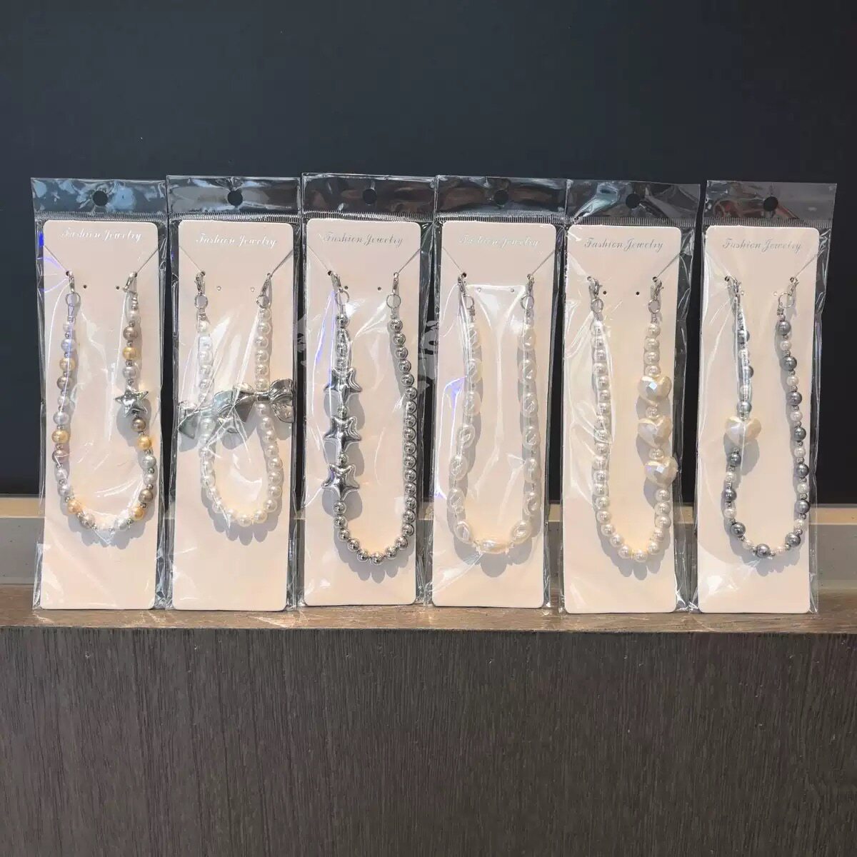 新款蝴蝶结星星后跟链高级感鞋子装饰链条珍珠银色芭蕾少女心配饰
