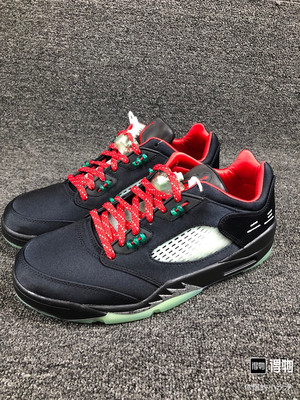适用于AJ5中国玉鞋带CLOT联名clot  retro low sp jade 黑红鞋带