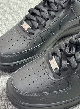 适配Air Force 1'07纯黑色扁平8mm宽空军一号鞋带绳黑武士af1鞋带