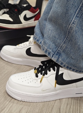 适配AF1 Low 40周年板鞋空军一号鞋绳黑色白色非原装扁形纯色鞋带