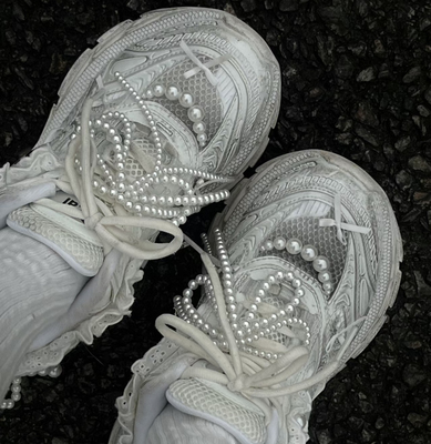 适配ocai老爹鞋流苏珍珠蝴蝶结鞋子配饰鞋带日韩流行鞋挂跑步鞋扣