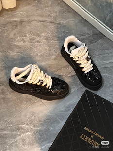 适配Aniparty x KAALIXTO星星板鞋扁平宽黑色麦穗小香风diy鞋带绳