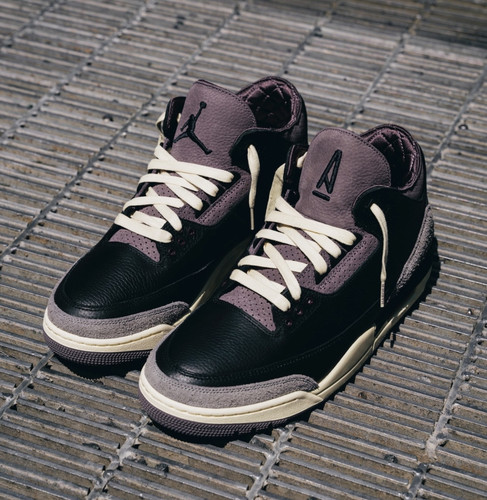 适配A MA Maniere AJ3 低帮鞋带AMM联名款复古篮球鞋米白打蜡鞋绳