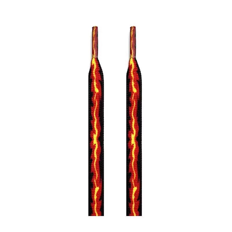 原创适配AJ1 Low低帮篮球鞋AJ1白黑红女款火焰扁鞋带潮流运动