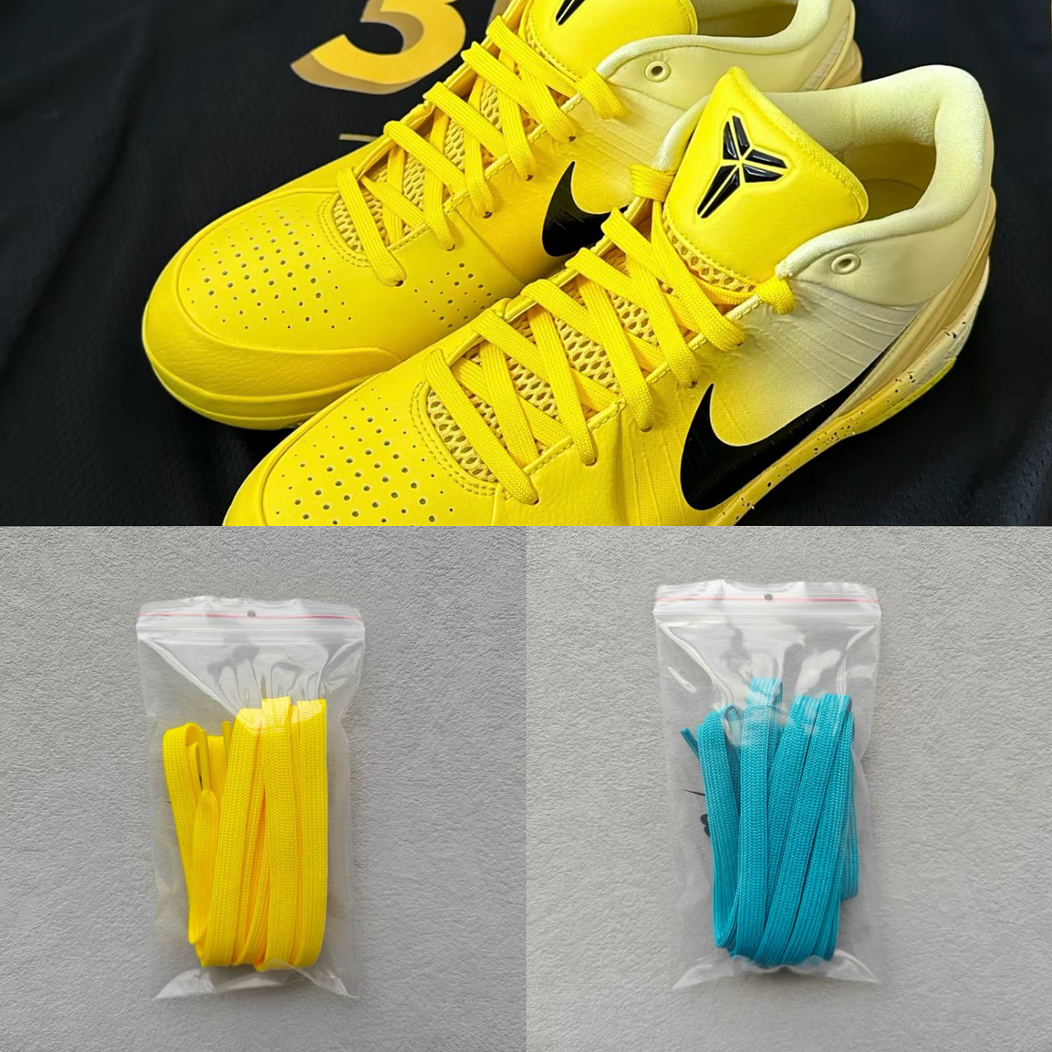 适用Kobe 4 鞋带 ZK4 UND 科比雄鹿马刺太阳湖人紫鞋带双层扁平绳