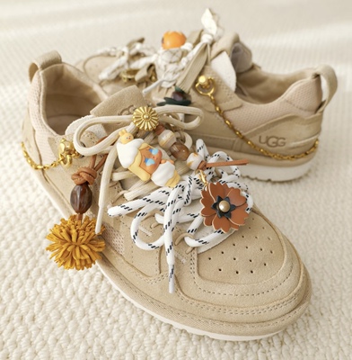 鞋花miu系ugg薄底鞋风车流苏球袋鼠鞋马丁靴穆勒鞋挂饰鞋diy配件