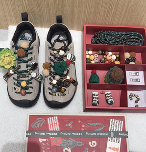 diy鞋带圣诞装饰串珠科恩登山鞋亚克力大孔珠子keen混款隔珠配件