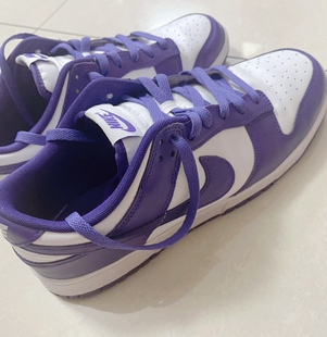 适配Nike Dunk Low低帮板鞋白紫鞋带深紫色扁形空军一号af1鞋绳