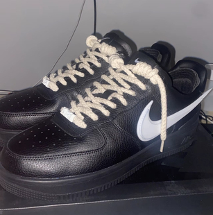 适配AMBUSH nike air force1空军一号联名黑色板鞋加粗棉麻鞋带