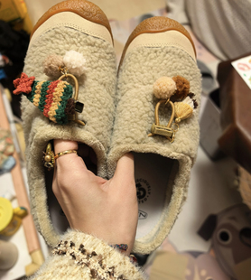 diy科恩小羊蹄圣诞装饰串珠ins韩国登山鞋勃肯鞋大孔珠子keen配件