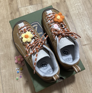 点点圆形原装鞋带适配科恩keen鞋带jasper红色紫色户外登山鞋女款