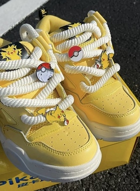 皮卡超配饰适配ocai联名宝可梦面包鞋黄色可爱精灵球装饰鞋扣配件