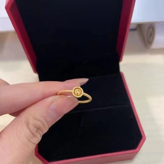 共度饰光女18K金简约黄金