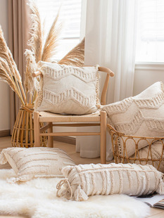 波米西亚风抱枕家用沙发客厅名宿床头靠背垫套长方形覆古含芯靠枕