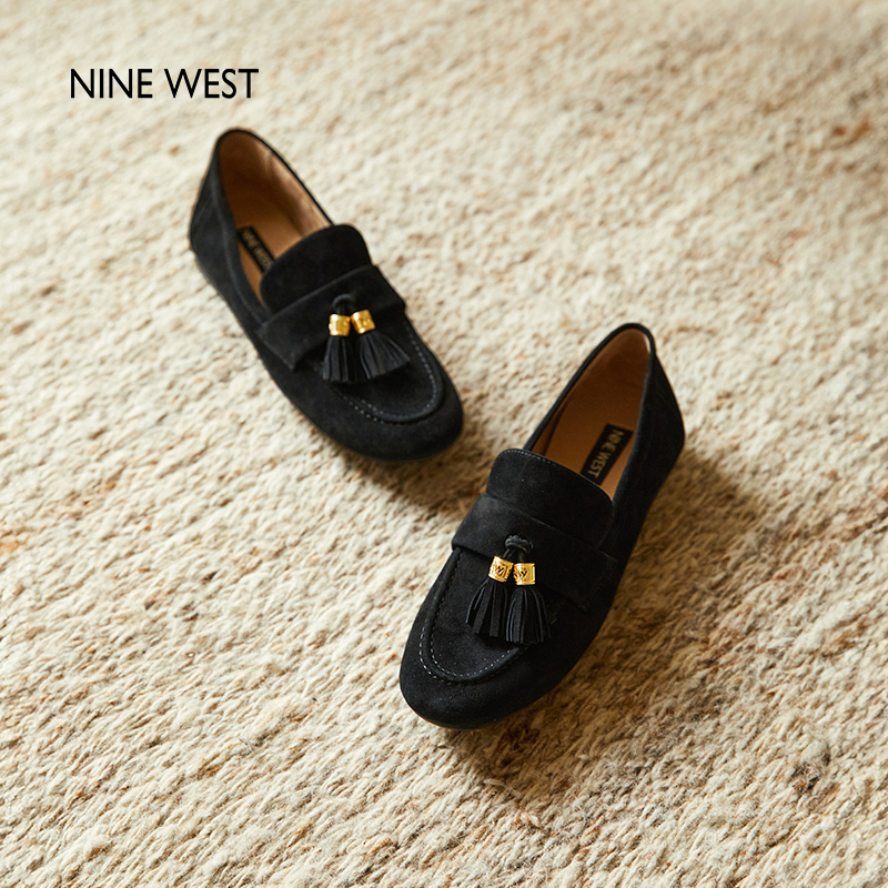NineWest/玖熙挂穗装饰乐福鞋