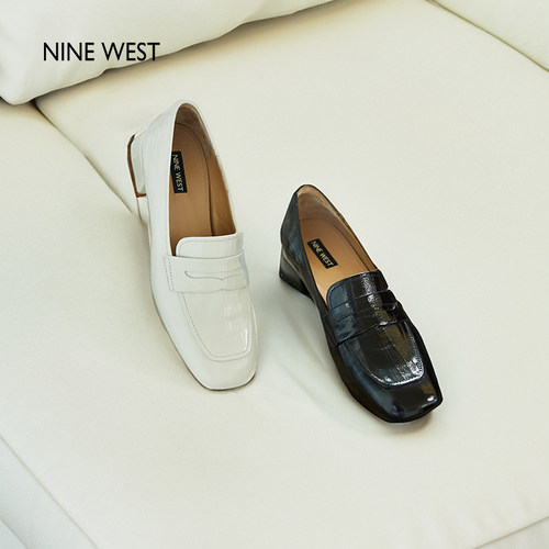 NineWest一脚蹬粗跟通勤女鞋