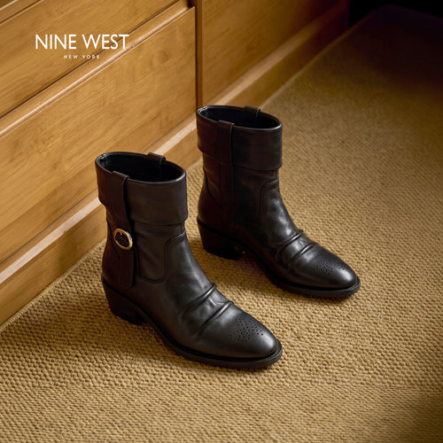 NineWest玖熙西部牛仔靴女