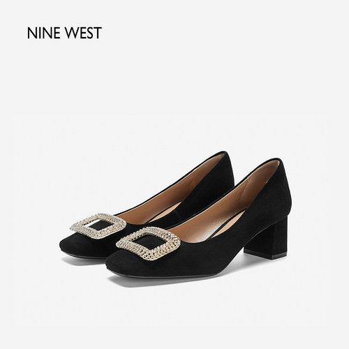NineWest/玖熙2港风反绒面单鞋