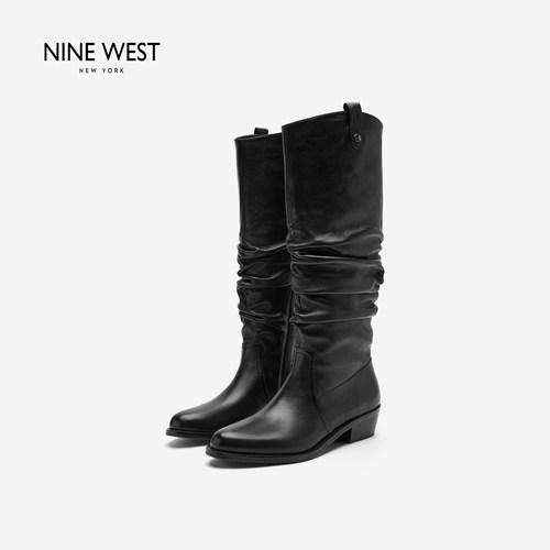 NineWest玖熙骑士靴女西部风长靴