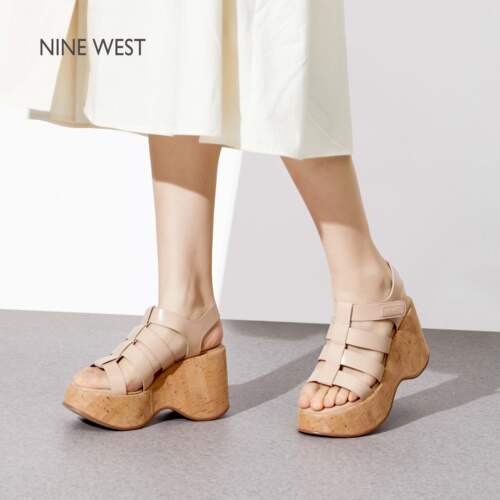 NineWest/玖熙波西米亚露趾凉鞋